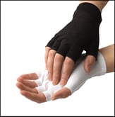 Nylon Half-Finger Gloves, One Size Fits All White, Per Dozen